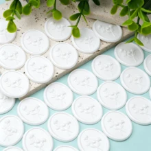 3D 花卉蠟封貼紙 25入 優雅橄欖綠自黏封印貼，適用於婚禮邀請函、信封、禮物包裝、聖誕卡與手工藝品，象牙白 - 白色 - 查看 6