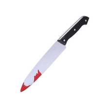 1pc Plastic Fake Knife Prop - Realistic Knife, Horror Costume Prank , Cosplay Party Accessory - Multicolor - View 6