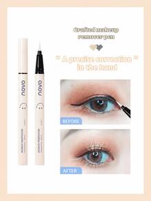 NOVO Pulpen Penghapus Riasan Mata Ujung Halus Tahan Air, Lembut dan Tidak Iritasi, Ideal untuk Memperbaiki Kesalahan Eyeliner, Sempurna untuk Riasan Ulang Saat Bepergian - 01# Pena Penghapus Riasan - View 2