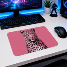 Mouse Pad Gamer XL 25x18 Estampa Onça Animal Print "Oncinha" Neoprene Antiderrapante para Teclado e Mouse Vaca - Mousepad P - Visão 6