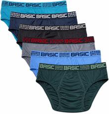 Kit 6 Cueca Slip de Adulto em Microfibra Masculina - Variado - Visão 14