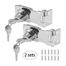 2 Sets Furniture Safety Locks, Easy Installation, Anti-Theft Padlocks, Suitable For Cabinets, Mailboxes, Drawers And Door Locks, Modern Security Locks, Durable Metal Locks - Standard Model - View 13