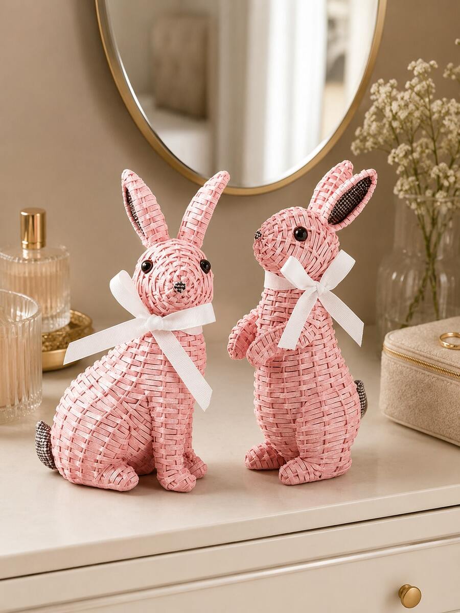 1 pieza Decoración con forma de conejo de dibujos animados, adecuada para dormitorio y sala de estar (Por favor, compruebe el tamaño antes de comprar)