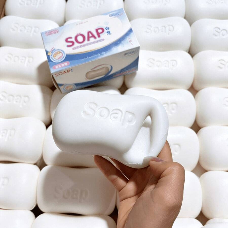 1pc Large Slow Rebound Soap Squishy Toy Realistic Food Shape Soft Flexible Durable Stress Relief For Office Study Gift For Friends Couples Random Style & Packaging - White - View 1