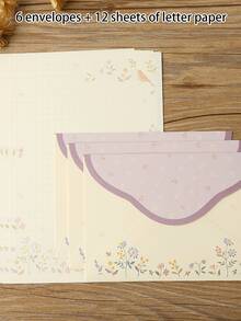 Set Amplop & Surat Gaya Pastoral Vintage 18 Buah, Estetika Penyembuhan Lembut Korea, Motif Hewan & Bunga Lucu, Cocok Untuk Surat Pengakuan/Surat Cinta/Kartu Ucapan/Buku Harian Pelajar/Pembungkus Kado/Liburan - View 12