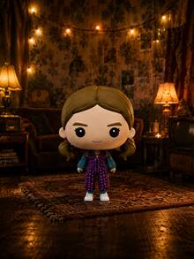 Netflix 1個《Stranger Things》官方授權 3D 動漫角色系列 神秘隨機款大袋夾鑰匙圈 Mike Wheeler 或 Eleven - 紅色 - 查看 10