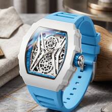 ONOLA New Fashion Automatic Mechanical Watch Hollow Skeleton Luminous Watch Waterproof Sport Wristwatch With Gift Box - one-size - View 6
