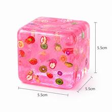 4 Colors Fruit Jelly Cube Squishy Toy, Soft Stress Relief Squeeze Toy, Fingertip Toy, Fun Gift For Teens And Adults - Multicolor - View 9