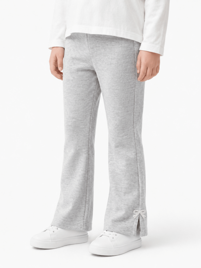 Balabala Young Girl 2026 Autumn New Delicate Textured Flare Casual Pants
