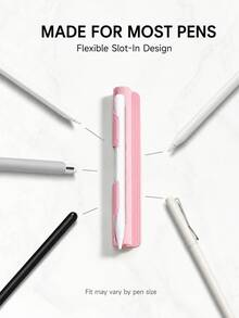 1pc Silicone Capacitive Stylus Pen Holder, Adhesive Backing No-Drill Stylus Pen Fixer, Tablet Touch Pen Anti-Loss Pen Rack, Suitable For Tablet/Phone Case/Laptop/Office Study Accessories, Multiple Colors Available - Multicolor - View 4