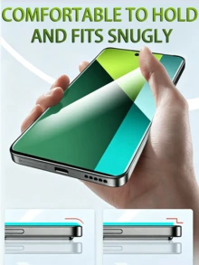 4pcs Privacy Screen Protector Compatible With Xiaomi And Phones, Dual-Layer Anti-Shatter Anti-Peeping Tempered Glass Film, [Anti-Impact - Privacy Protection] - Black - View 6