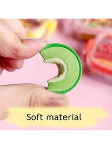 Cute Bento Box, Dessert Makeup Eraser Set, Student Holiday Christmas Gift, Children Classroom Reward Gift, Food Dessert Ice Cream Shaped Cartoon, Gift For Friends - Multicolor - View 7