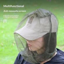1pc Outdoor Mosquito Net Hat, Auto-Retractable Insect Head Cover, Multi-Purpose Breathable Hat, Suitable For Camping, Fishing And Outdoor Activities - Headband - View 11