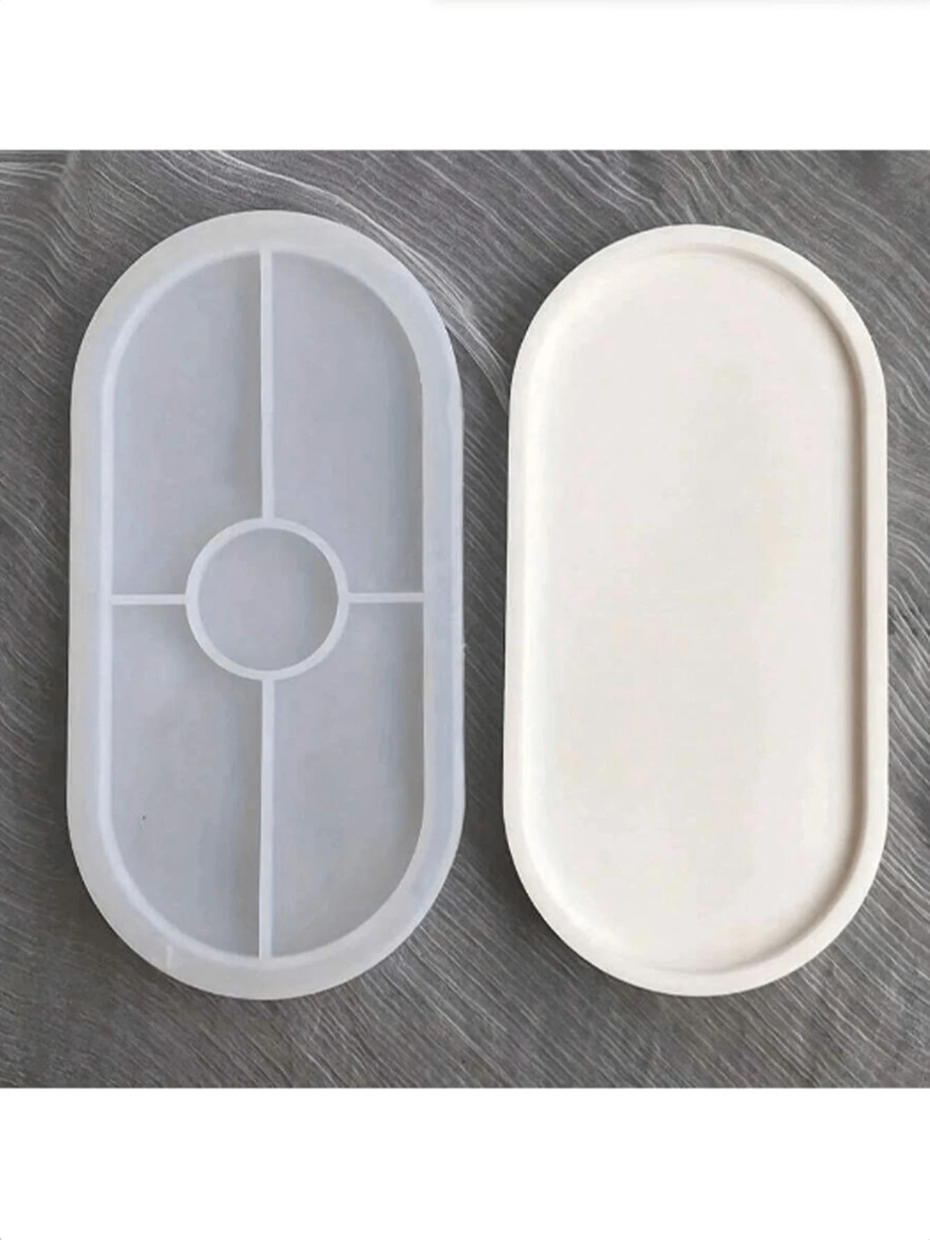 矽膠橢圓形模具 手作藝術模具 - 白色 - 查看 1
