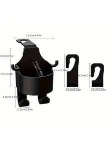 2/1pc Car Seat Back Organizer Tray, Headrest Storage Holder With Cup Holder, Phone Stand & Hooks For Back Seat Travel - Multicolor - View 10