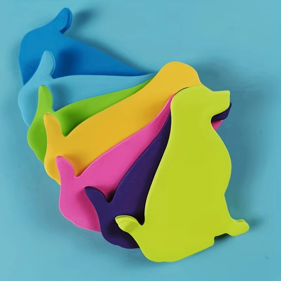 2pcs Random Color Puppy Shaped Sticky Notes, Dog Theme Memo Pad For Office Desk, Ideal Office And Classroom Accessory, School Stationery Supplies, Perfect Gift For Students