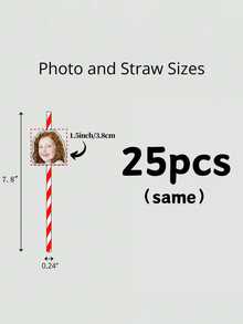 Customized Personalized Fun Photo Straws, Bride Face With Veil Straws, Bride Face Straws With Face Sequins, Groom And Bride Head Party Decorations, Wedding Decorations, Fun Photo Decorations, Add A Touch Of Fun And Personalization To Your Wedding! - Multicolor - View 19