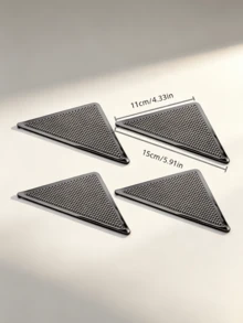 Triangle Rug Grippers, Reusable Carpet Corner Tape, Non-Slip Floor Mat Fixers. Living Room Floor Mat, Bathroom Absorbent Rug, Bedroom Carpet, Entryway Door Mat - Multicolor - View 8