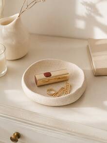 Spotted Jewelry Tray, Minimalist Jewelry Dish, Suitable For Rings, Earrings, Necklaces And Lipsticks, Round Storage Bowl, Suitable For Vanity, Dresser, Bedside Table, Bathroom Countertop, Entryway Table, Modern Cream Color Home Decor Gift - View 5