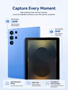 Qetupa Android 15 10.1-Inch Tablet, 4GB RAM 64GB ROM 1TB Expandable, WiFi 5 & BT 5.2 Electronic Tablet, 8-Core, 1280*800 HD IPS Touchscreen, 6000mAh Battery, 5MP+13MP Dual Camera (No Adapter) - Black - View 10