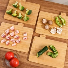 Bamboo Cutting Board Set With Storage Rack, Separate Food Cutting Boards, Kitchen Boards Holder,4 Syle Coded Chopping Boards For Beef, Fish, Chicken, Vegetable, Non-Slip Separate Kitchen Cutting Boards,Kitchen Separate Chopping Boards. - Bamboo and Wood Color - View 5
