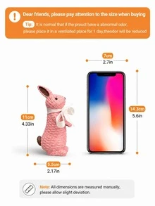 1件卡通兔子造型裝飾品，適用於臥室與客廳（購買前請注意尺寸） - 彩色 - 查看 12