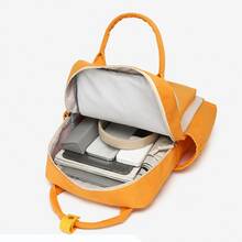 Personalized Large Capacity Backpack For Girl, Stylish Color Block Travel Backpack With Front Pocket And Side Pockets, Lightweight Casual Daypack, Multi Compartment Storage Bag For Work, Commute, Shopping, Outdoor Travel And Daily Use - Multicolor - View 4