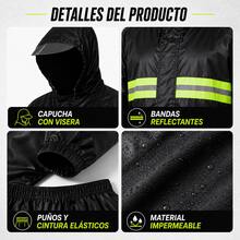 Motorcycle Rain Suit, Waterproof Set With Jacket And Pants, Black, Reflective, Lightweight And Durable. - Men's Raincoat - View 2