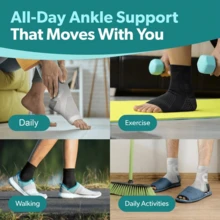 2pcs/Set High Quality Ankle Support Sleeves, Arch And Ankle Support Compression Socks, Open Toe Design, Suitable For Daily Wear And Outdoor Activities, Elastic Foot Brace, Sports Ankle Support - Multicolor - View 6