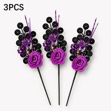 1pc/2pcs/3pcs Artificial Purple Spider Halloween Room Decor, Suitable For Bedroom, Living Room, Fireplace - Multicolor - View 11