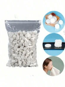 300pcs Compressed Towels, Large Capacity Portable Disposable Compressed Face Towels, Portable Travel Compressed Face Towels, Makeup Removal Towels - Multicolor - View 1