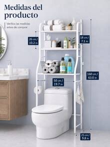 Over-The-Toilet Storage - White - View 3