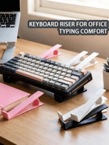 2pcs/Set Minimalist Keyboard Stand, Ergonomic Tilted Angle, Effectively Reduces Hand Fatigue, Sturdy And Stable, Suitable For Remote Workers And Students, Durable Keyboard Holder, Keyboard Stand/Keyboard Riser, Room Decor, Office Desk Use - Multicolor - View 6