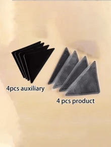 Triangle Rug Grippers, Reusable Carpet Corner Tape, Non-Slip Floor Mat Fixers. Living Room Floor Mat, Bathroom Absorbent Rug, Bedroom Carpet, Entryway Door Mat - Multicolor - View 10