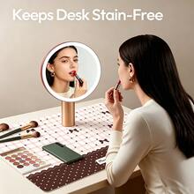 PU Leather Desk Pad Protector Full Screen Polka Dots Star Grid Bow Pink Blue Stripe Lace Sexy Kawaii Japanese Amine Y2K Girl Mouse Pad Office Desk Mat Waterproof Non-Slip Desk Blotter Pad - View 7