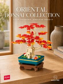 Potted Tree Building Block Set - Maple/Kumquat/Begonia/Pine | DIY Mini Building Blocks For Adults And Children, Creative Home Decor, Perfect Gift For Family And Friends, Stress Relief Toy - Building Block Bonsai - View 2