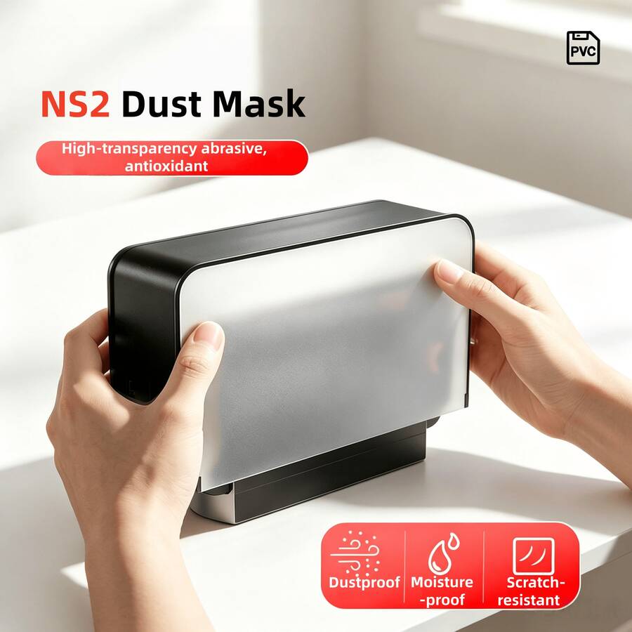 iplay Compatible With Switch2 NS2 Game Console Dock Dust Cover. Semi-Transparent Frosted PVC Material, Dust-Proof, Moisture-Proof, Scratch-Resistant, Anti-Oxidation, One-Piece Molded Easy To Install And Remove Desktop Console Protective Cover - View 1