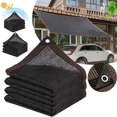 2x2m 2x4m Sun Shade Cloth Sunscreen Mesh Cover With Grommets For Plants Greenhouse Garden Yard