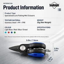 SeaKnight Fishing Line Scissors, Stainless Steel Sharp Fishing Cutter With Ergonomic Non-Slip Grip, Saltwater Resistant Multifunctional Fishing Pliers For Braided Line, Rigging, Boating & Outdoor Fishing Gear - Multicolor - View 2