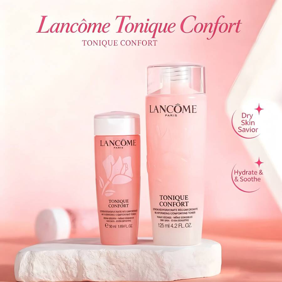 Lancôme Tonique Confort Rose Toner 50ml/125ml Travel Mini Size Hydrating Soothing Moisturizing Skin Care Water Suitable For Dry Sensitive Skin Daily Travel Skin Care - 50ml - View 1