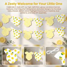 1 Set Lemon Shower Banner, Jumpsuit Garland, Summer Gender Reveal Party Decoration - View 5