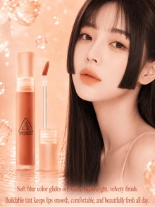 3CE Water Tint #CORAL MOON 4.6g, Soft-Focus Matte Finish, Non-Sticky, Instant Film-Forming For Long-Lasting Color, Daily Essential - #CORAL MOON - View 3