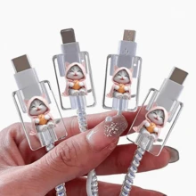 4 buah Pelindung Kabel Kucing, Kompatibel dengan Klip Penjepit Kabel Pengisi Daya Ponsel Apple iOS, Casing Pelindung, Pelindung Kabel Kucing Lucu, Hadiah untuk Teman, Hadiah Natal - MultiWarna - View 26