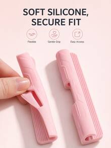 1pc Silicone Capacitive Stylus Pen Holder, Adhesive Backing No-Drill Stylus Pen Fixer, Tablet Touch Pen Anti-Loss Pen Rack, Suitable For Tablet/Phone Case/Laptop/Office Study Accessories, Multiple Colors Available - Multicolor - View 2