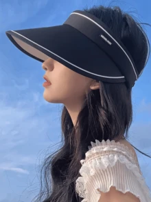 1pc 2025 Summer Outdoor New Foldable Anti-UV Empty Top Sun Visor Hat Essential Gear For Outdoor Anglers And Riders - Empty Top - View 4