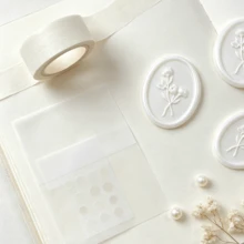 3D 花卉蠟封貼紙 25入 優雅珍珠白自黏封印貼，適用於婚禮邀請函、信封、禮物包裝、聖誕卡片與手工藝品 - 珠光白 - 查看 10