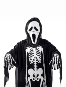 Kostum Halloween Set Festival Hantu Jubah Hantu Kerangka Pakaian Pesta Cosplay - View 7