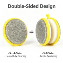 24/12/6/Pcs Kitchen Cleaning Sponges And Scrubbing Brushes - Durable Washable Yellow Polyester Dishcloth With Textured Surface, Suitable For Sinks, Stoves, Cookware, Etc., Multi-Functional Cleaning Tools For Bedroom, Kitchen - Multicolor - View 10