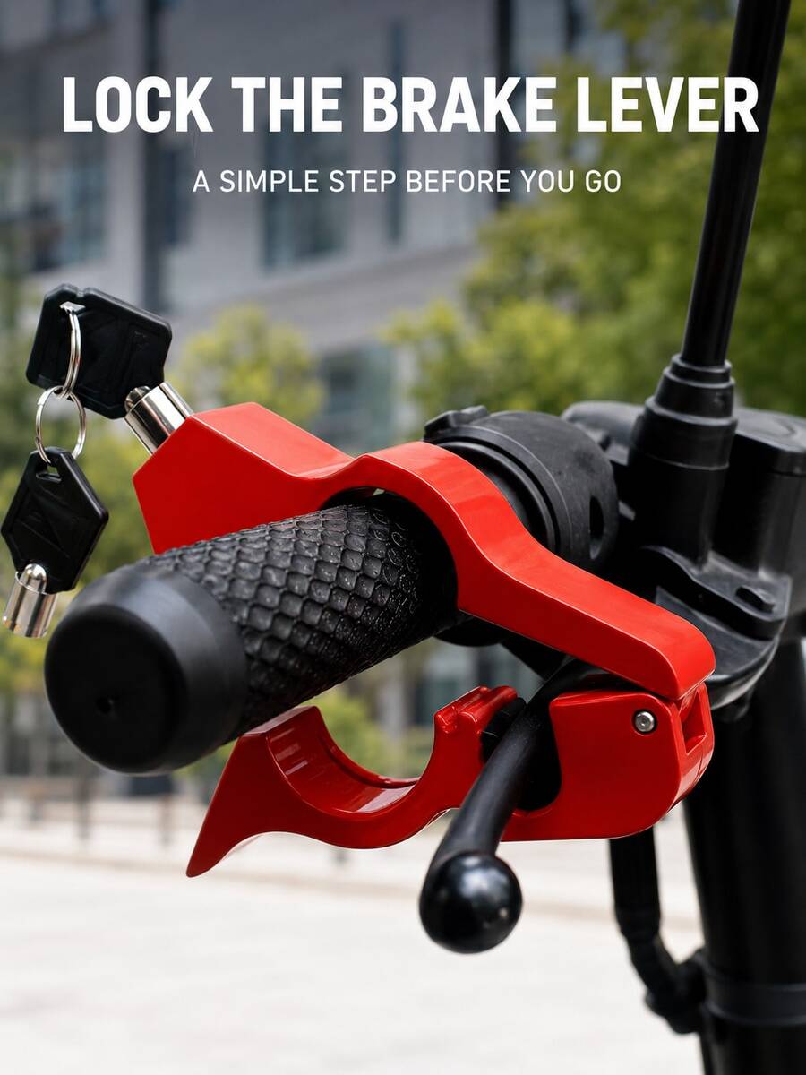 Heavy Duty Alloy Anti-Theft Handlebar Lock Set, Includes 2 Keys, Motorcycle Lock With Combination Lock, Anti-Theft Aluminum Alloy Throttle Lock, Suitable For Motorcycles, ATVs, Scooters And Dirt Bikes, Easy To Install And Remove