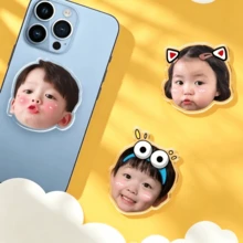 Custom Phone Case With Foldable Stand, Universal Phone Airbag Stand With Rotatable Feature, Kids Pet Celebrity Cartoon Customization, Acrylic Phone Stand - Multicolor - View 9
